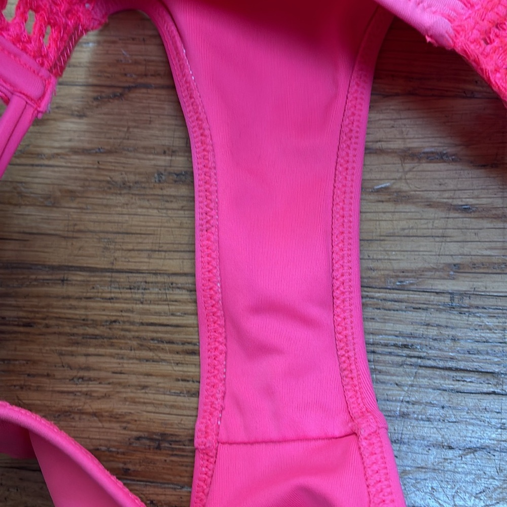 NWOT Victorias Secret Neon Pink The Strappy Cheeky Low Rise Bikini Bottoms - Picture 8 of 8